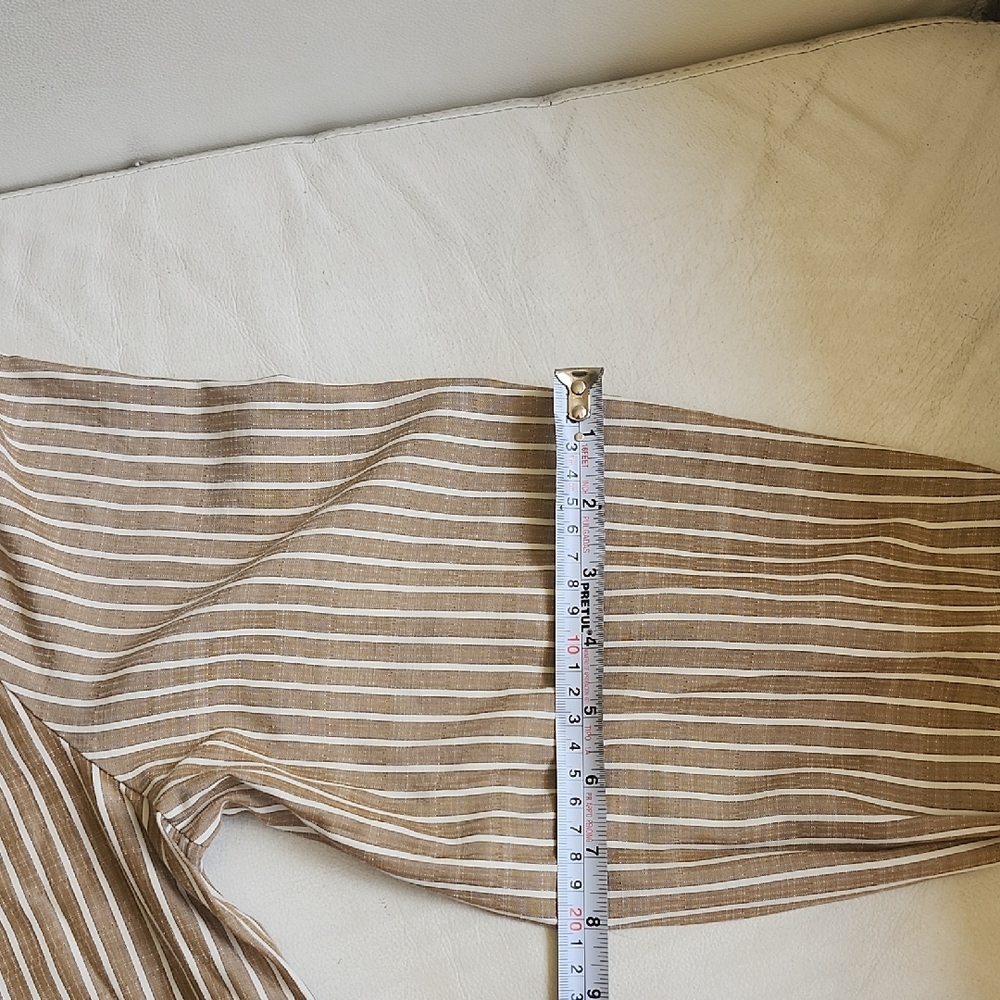 Max Studio Bohemian Beige Striped Long Sleeve Dress - Picture 12 of 16